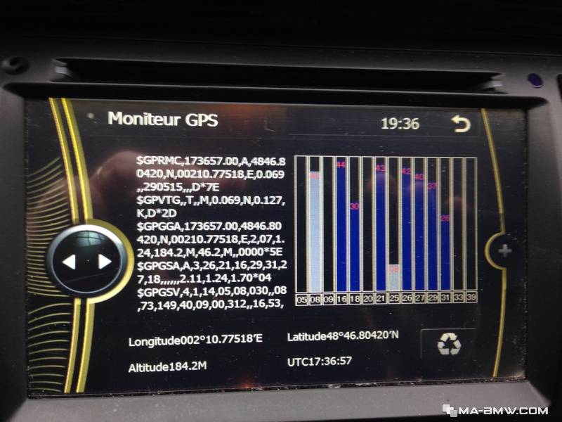 Problème GPS sur autoradio Multimédia remplacement sur E53 - MA ...